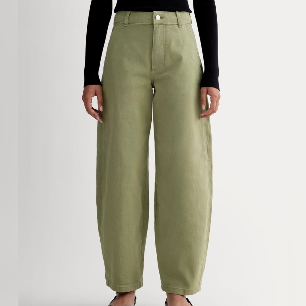 Everlane - Utility Curve Barrel Leg Pant - Sagebrush Green - 2